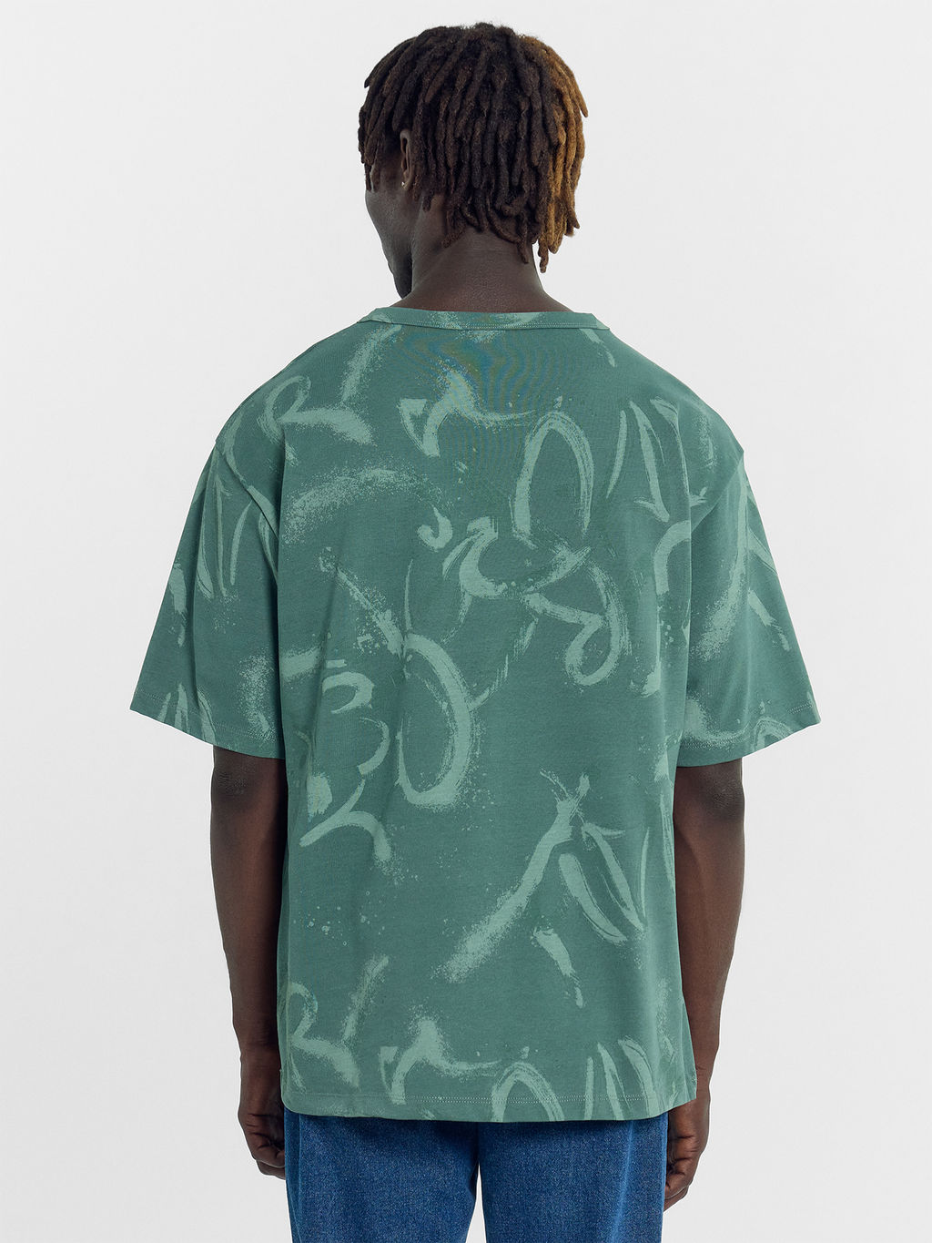 Футболка мужская зеленая с граффити - Mark formelle фото 4