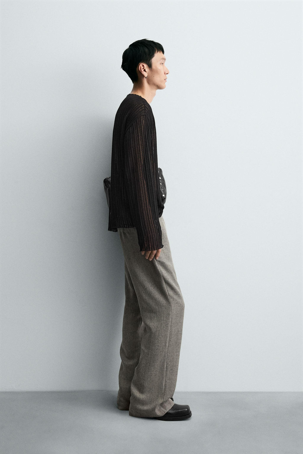 TEXTURED FLARE FIT TROUSERS - Zara фото 4
