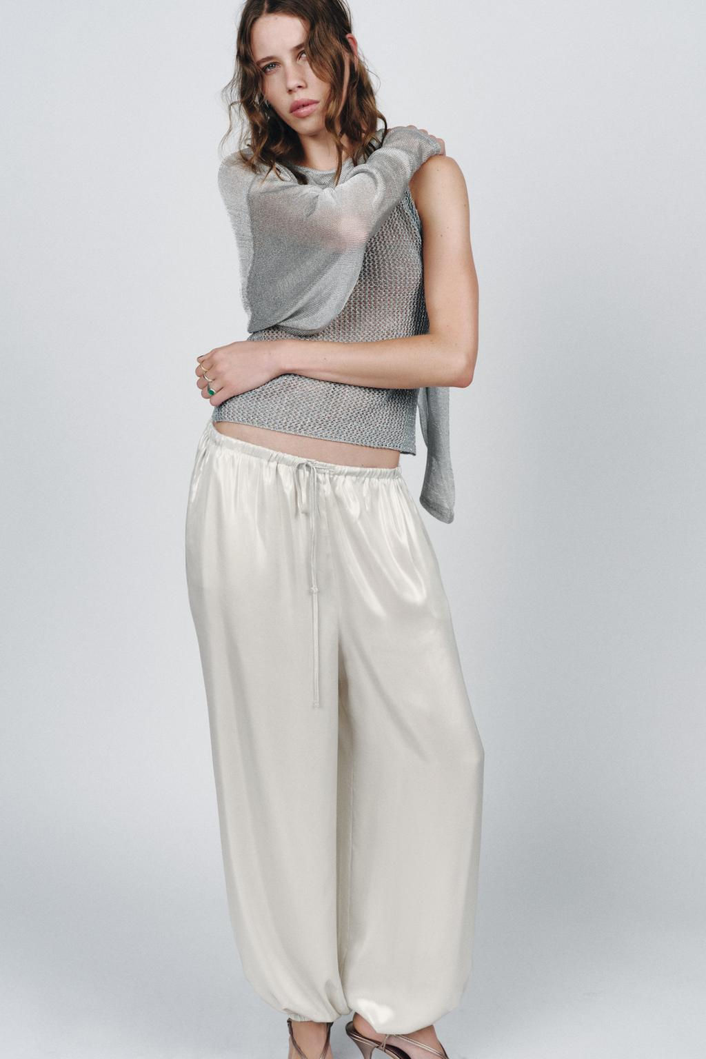 FOIL SAROUEL TROUSERS - Zara фото 4