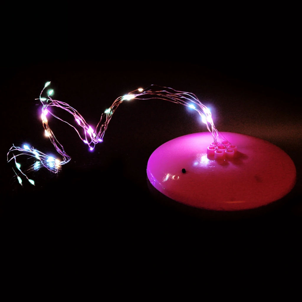 Подставка для шаров светящаяся "Праздник" (основа, 7 палочек с держателями)