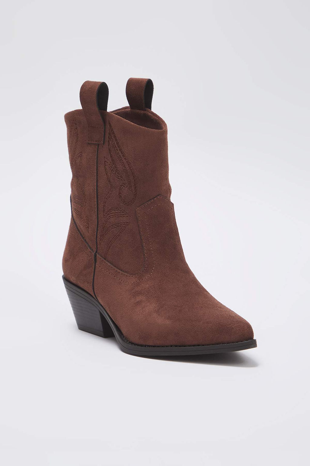 Koyu Kahverengi Suet Kovboy Kad?n Bot 
TAKAW26BO00066 - Trendyolmilla фото 3
