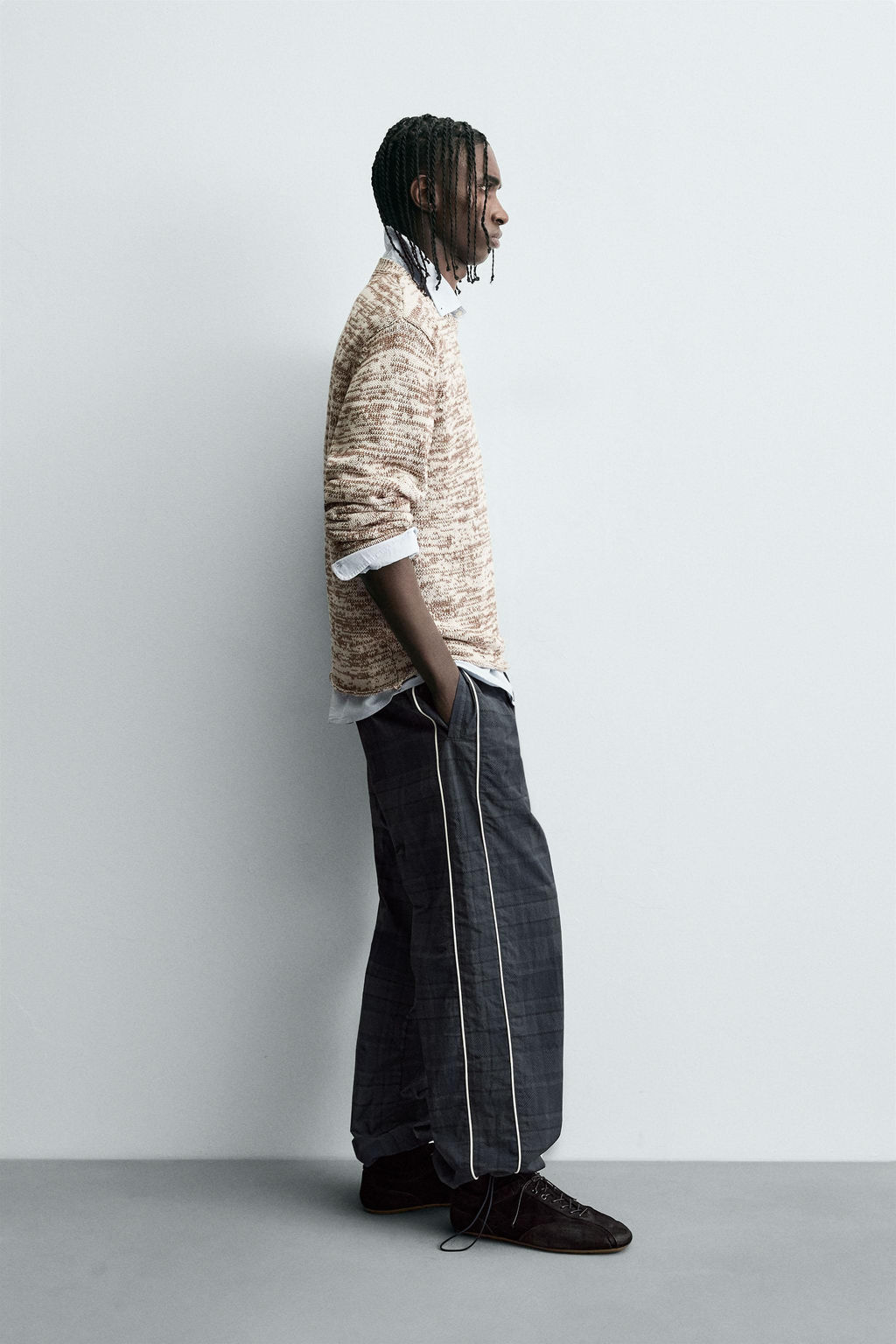 CONTRAST CHECK TECHNICAL JOGGER TROUSERS