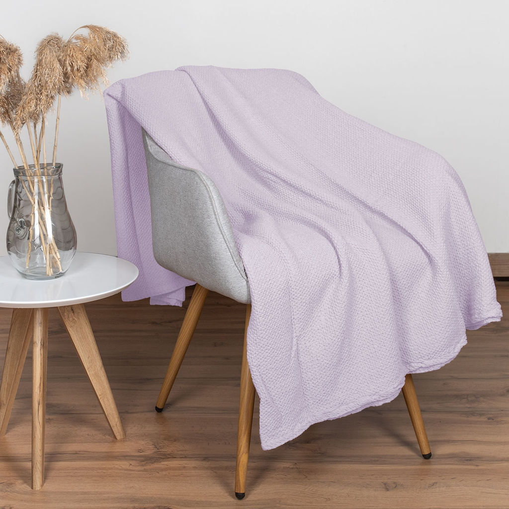 23С70-ШР/у./л.с.уп. 130*200 Плед "Суфле" цв. 1098 рис. 734 светло-сиреневый