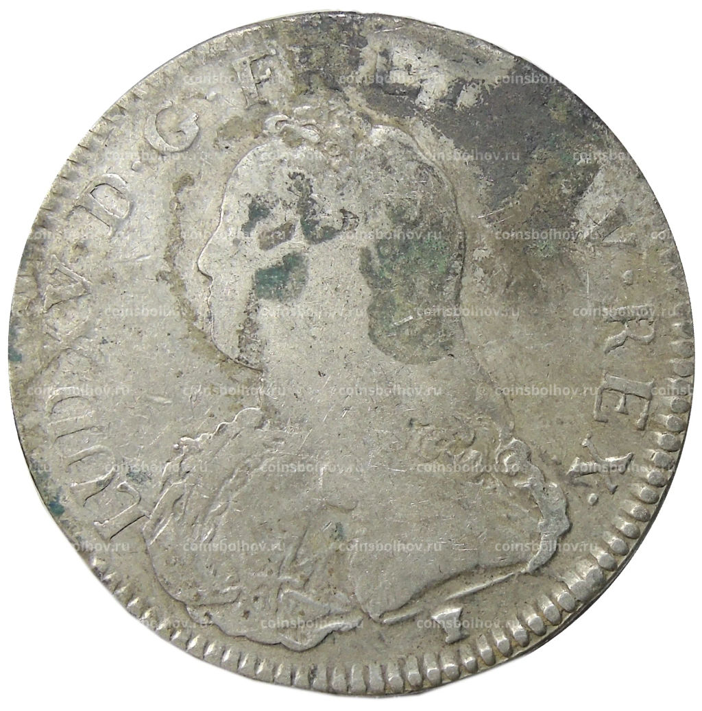 1 экю 1726 года 9 Франция (Людовик XV)