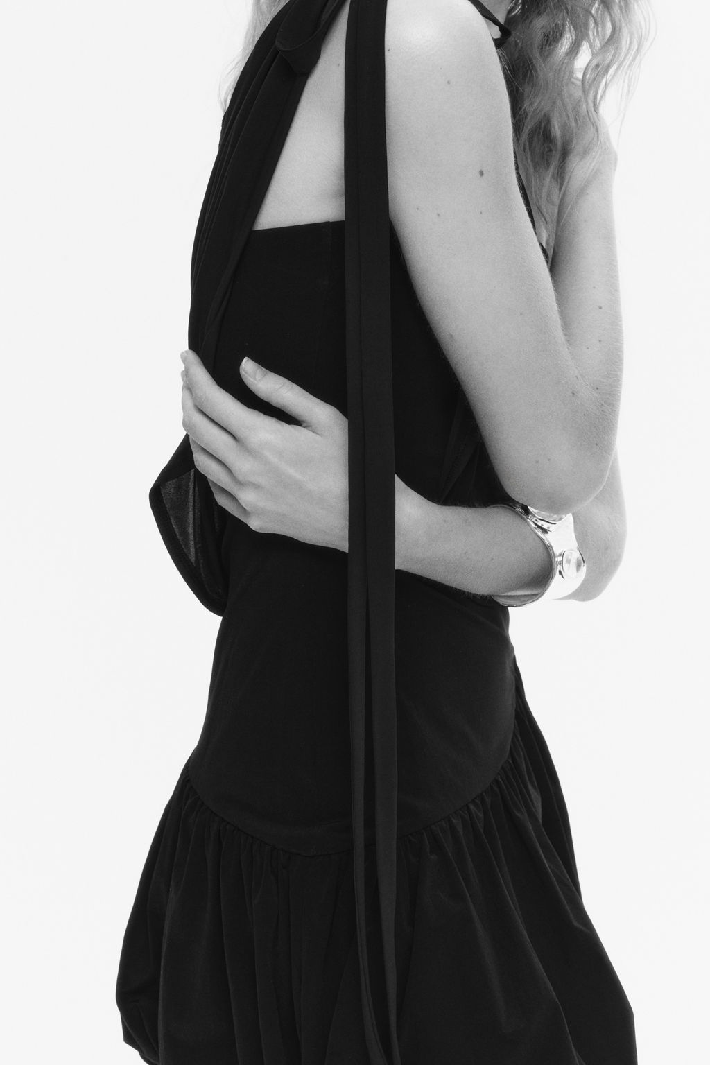 Vestido drapeado de un hombro - H&m фото 3