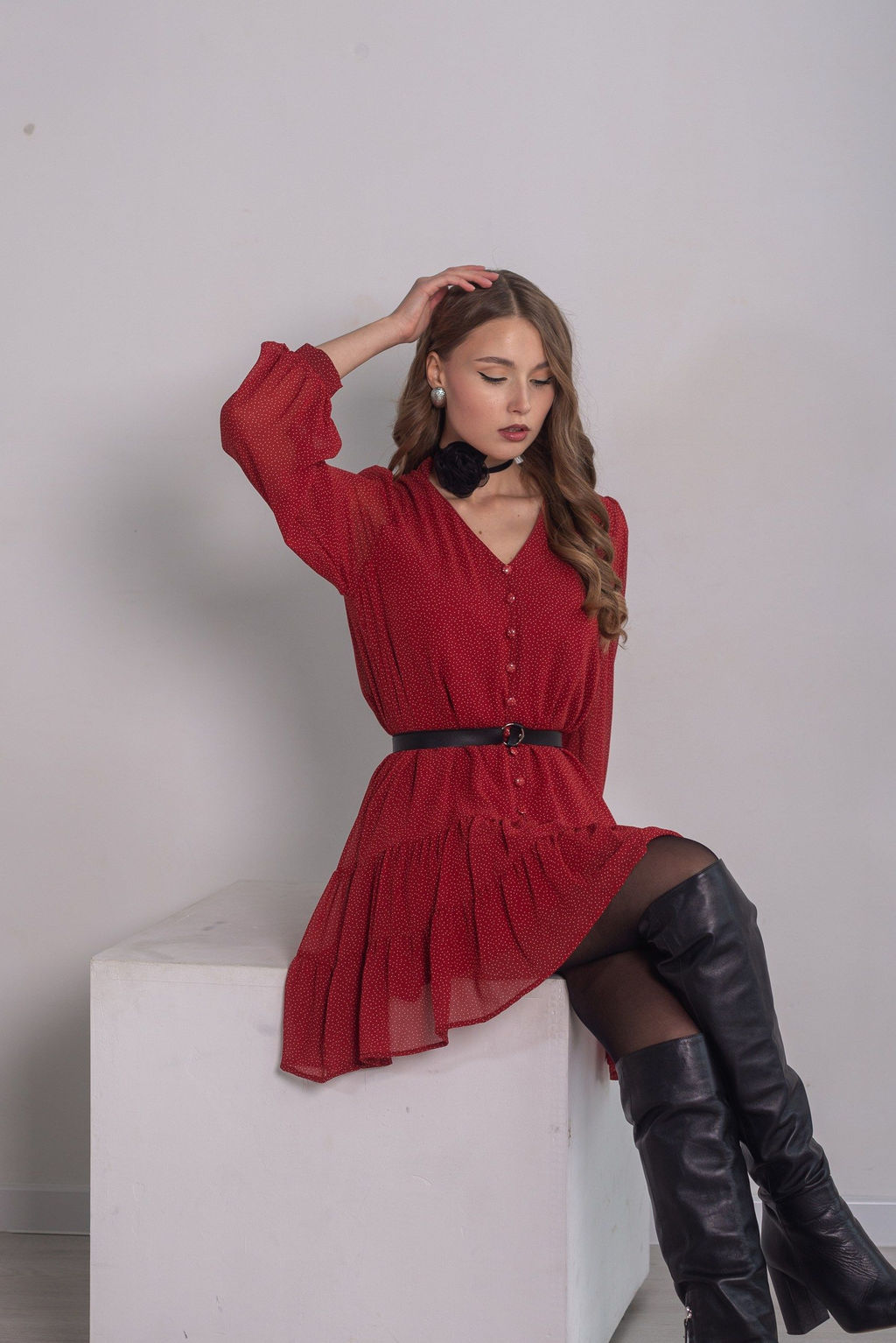 Платье Трэвис (рубиновый) - Nadi bordo фото 10