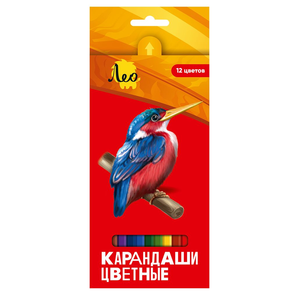 Лео Ярко Набор цветных карандашей LBSCP-12 заточенный 8 х 12 цв