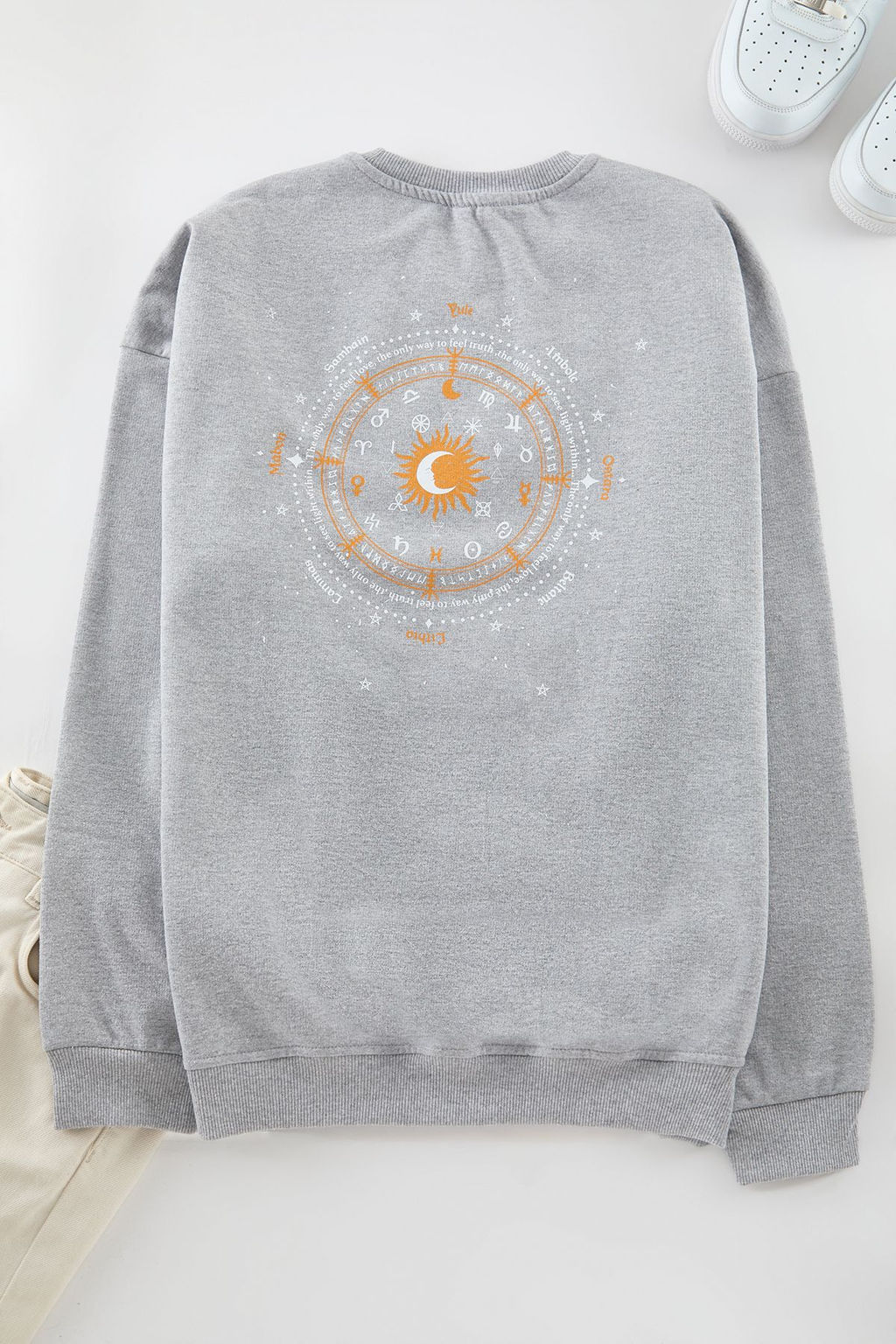 TRENDYOL MAN Siyah Regular/Normal Kesim Bisiklet Yaka Bask?l? Ici Polarl? Sweatshirt TMNAW23SW00278 - Trendyolmilla фото 2