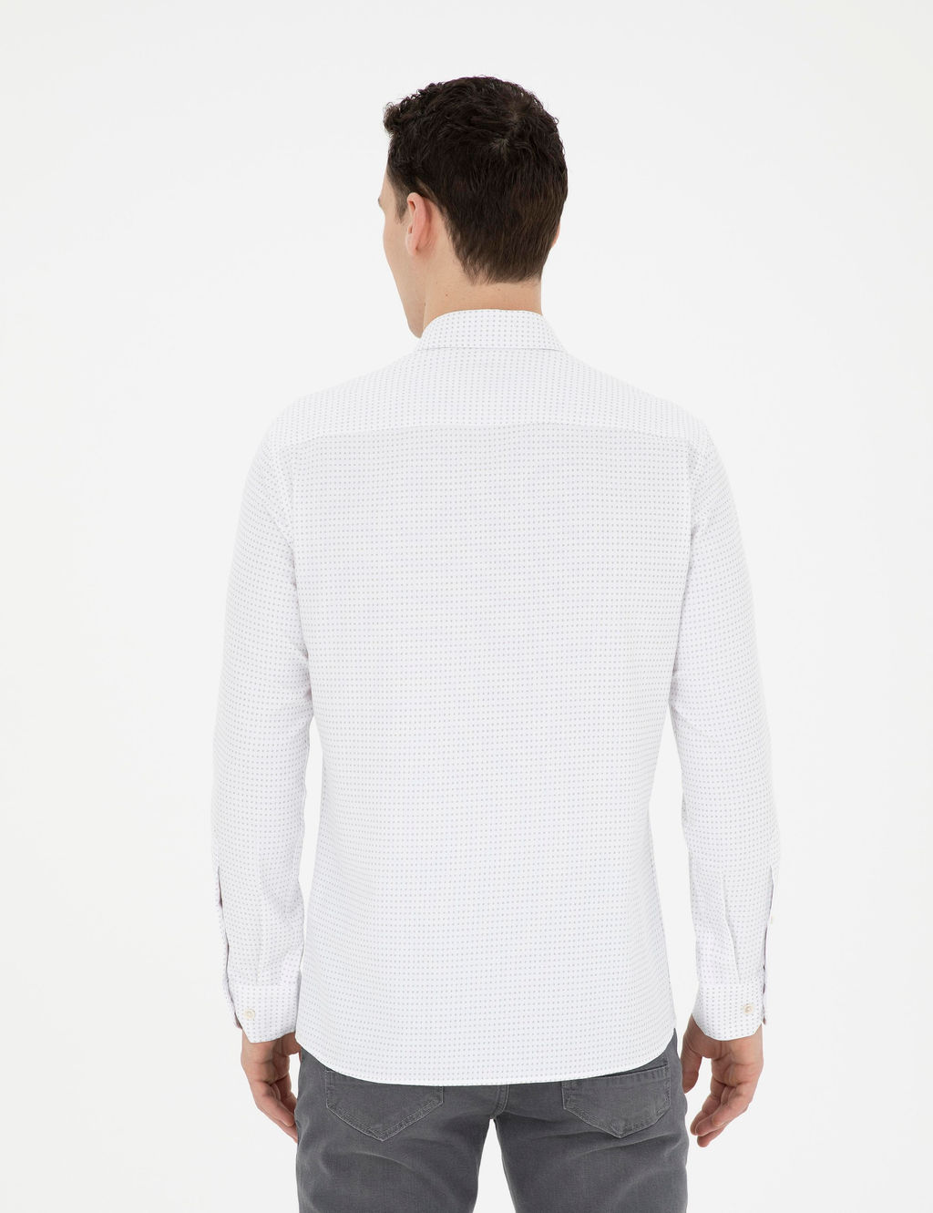 Bej Slim Fit Uzun Kollu G_mlek