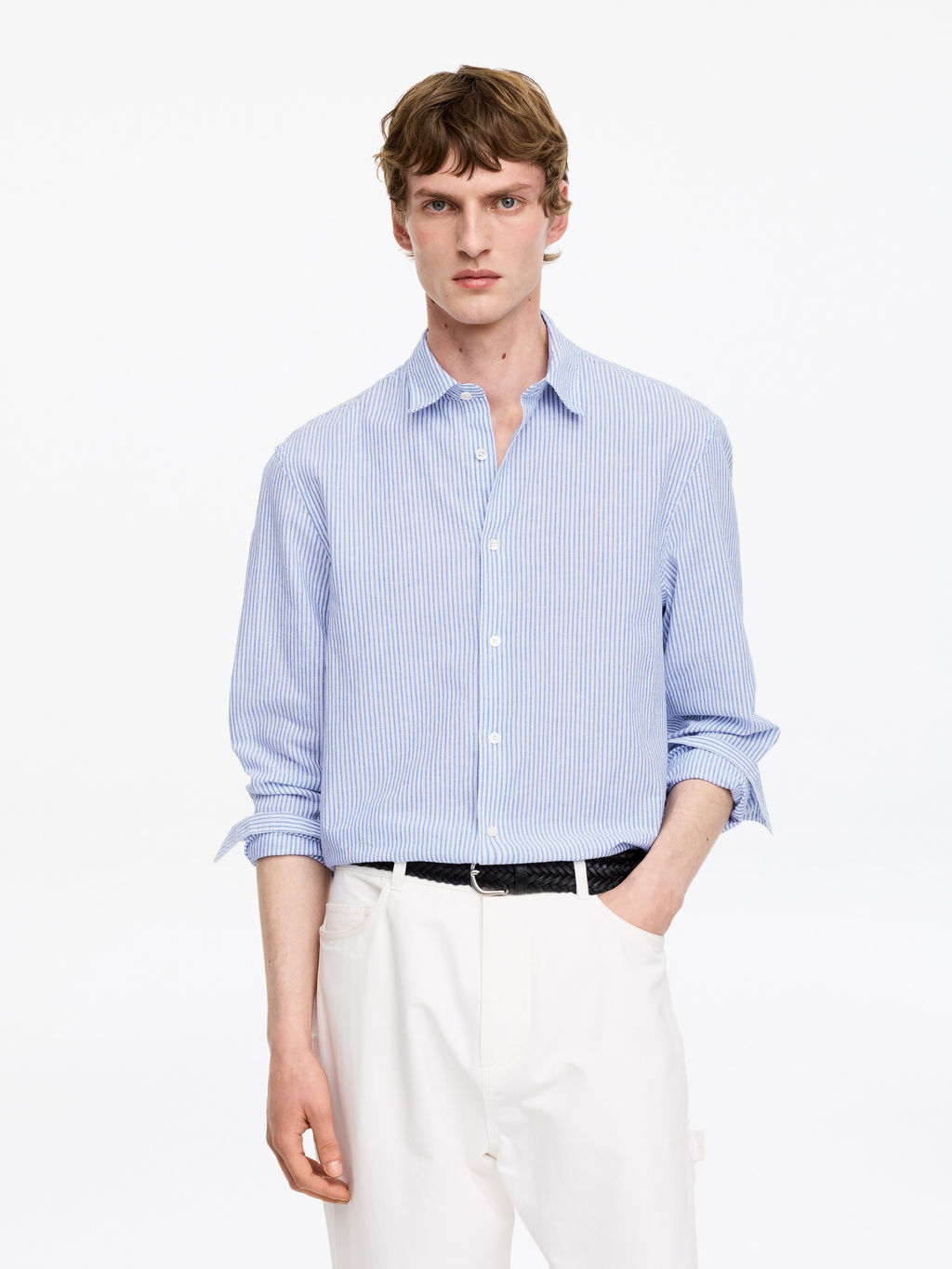 Camisa en mezcla de algod?n - H&m фото 4