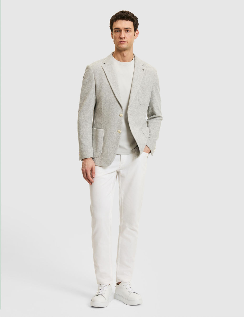 Gri Slim Fit Spor Ceket