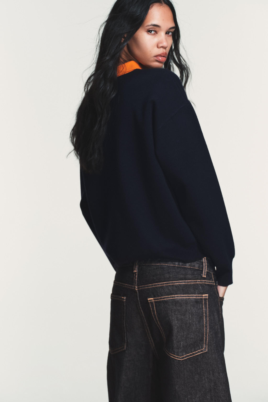 CONTRAST COLLAR KNIT POLO SHIRT - Zara фото 18