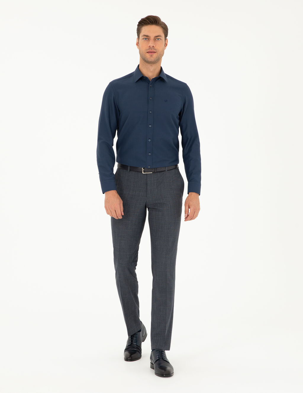 Lacivert Slim Fit Arm_rl_ Uzun Kollu G_mlek