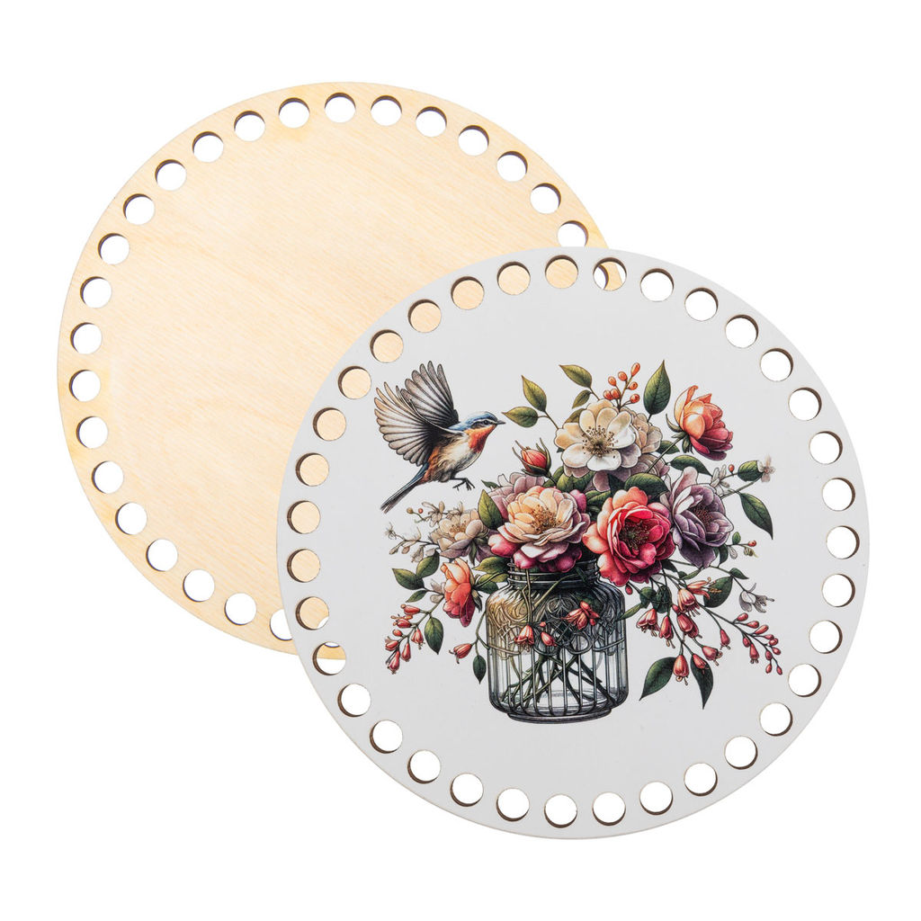 Заготовка для декорирования Love2art ДВ-01 Набор донышек для вязания Глянцевый фанера d 15 см х 0.4 см 2 шт 08 Лошадь фото 12