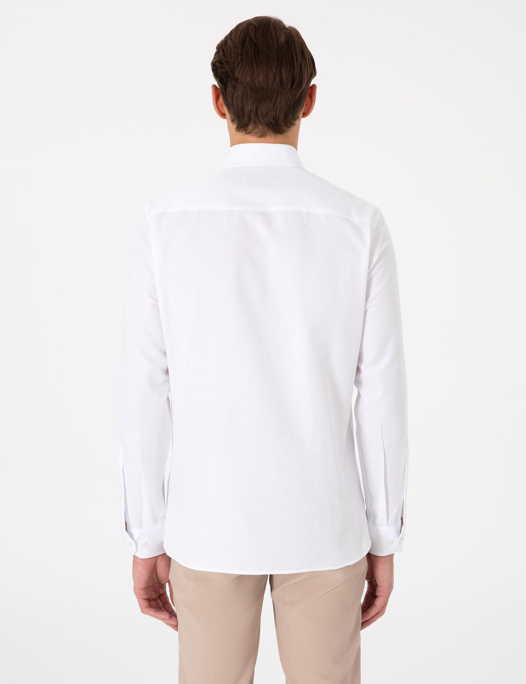 Beyaz Oxford Slim Fit Kolay _t_lenebilir G_mlek - Pierre cardin фото 5
