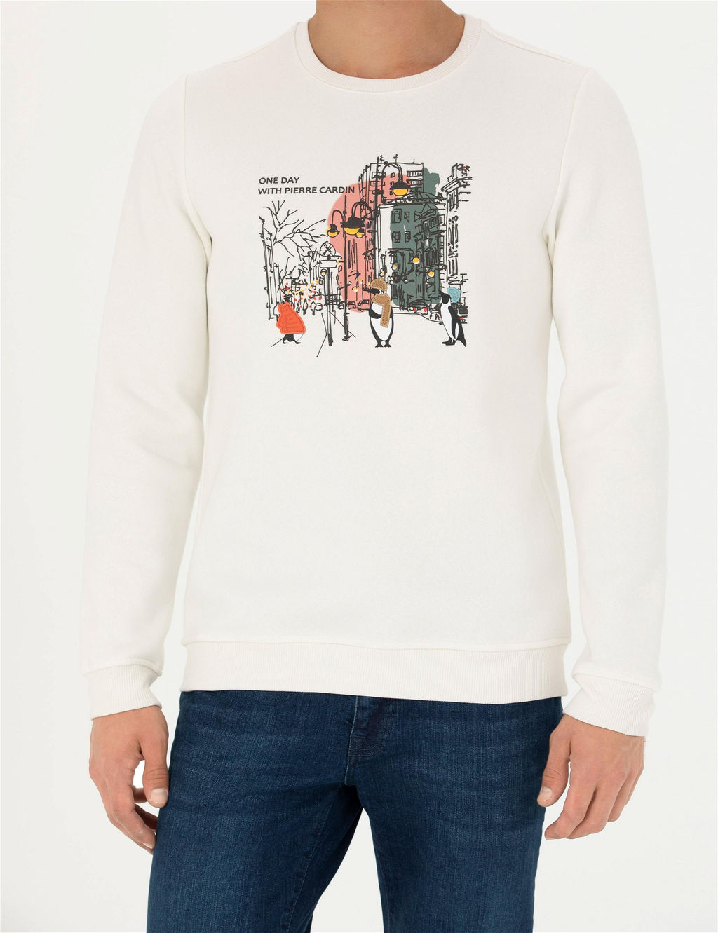 Ekru Regular Fit Sweatshirt - Pierre cardin фото 6
