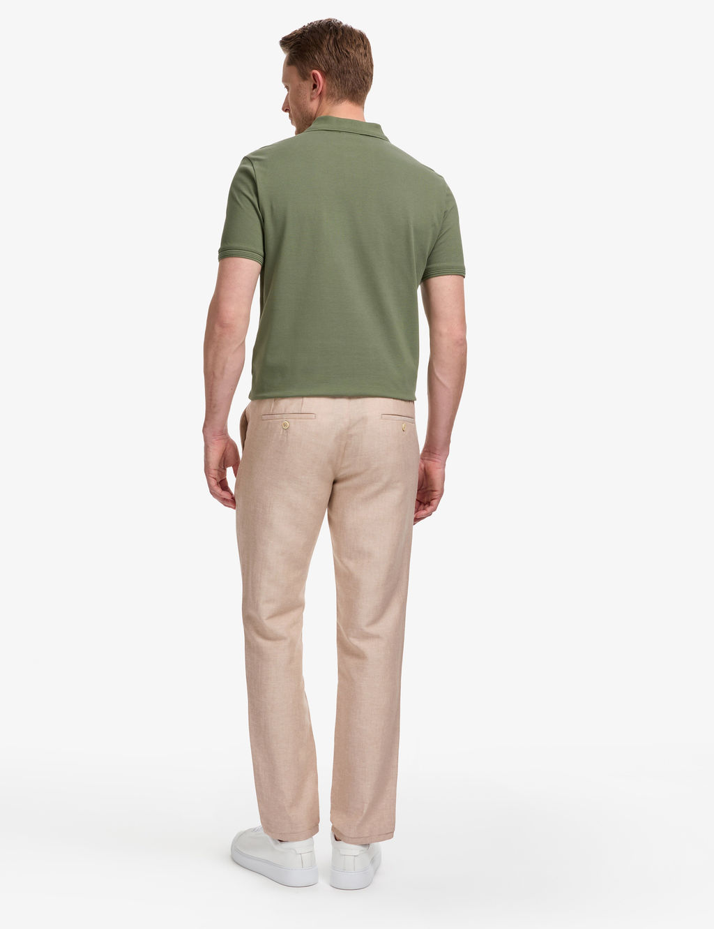 A__k Kahverengi Slim Fit Keten Kar___ml_ Pantolon
