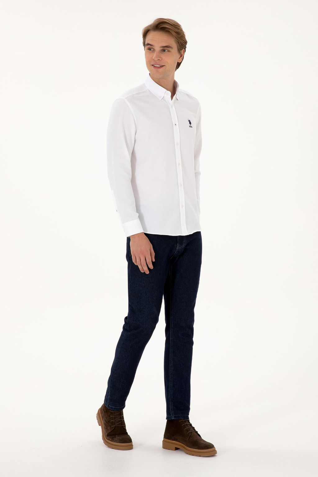Erkek Beyaz Uzun Kollu Basic G_mlek Sepette S_rpriz _ndirim - U.s. polo assn фото 4