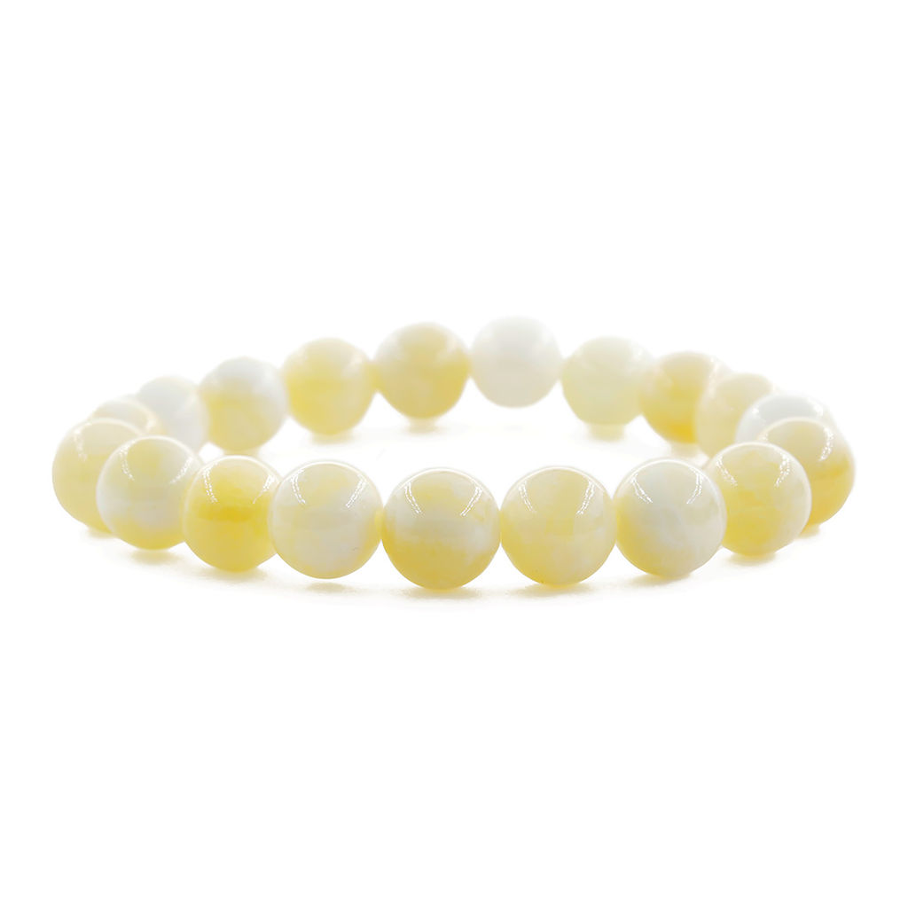 Цитрин 10мм, браслет "Классика" длина 16см