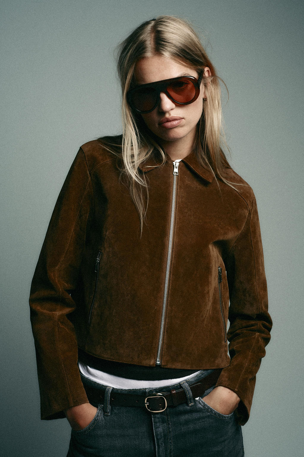 100% LEATHER SHORT JACKET - Zara фото 8