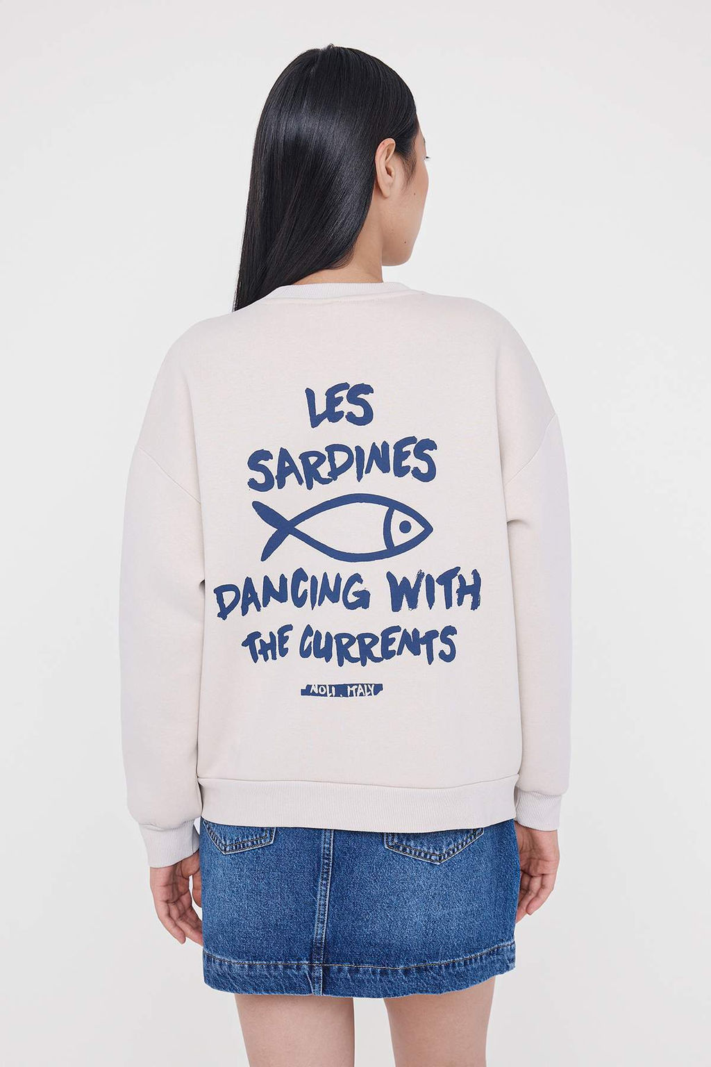 Teen Tas S?rt Bask?l? Oversize/Genis Kal?p Kal?n Ici Polarl? Orme Sweatshirt TWOAW26SW00118