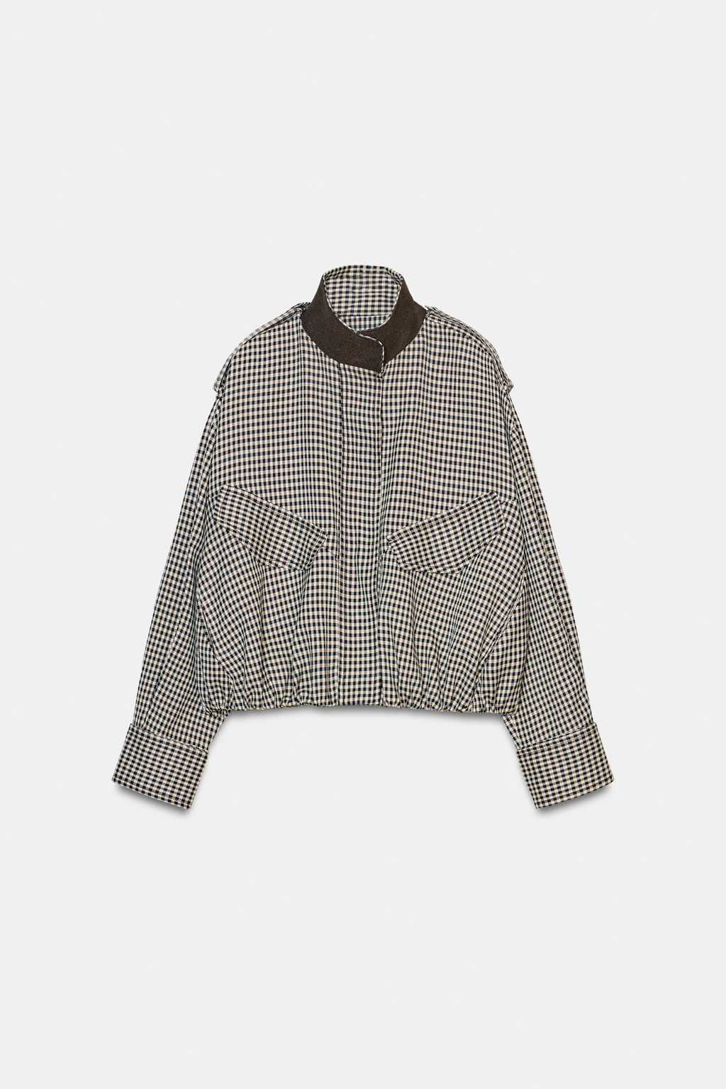ZW COLLECTION CHECK BOMBER JACKET - Zara фото 14