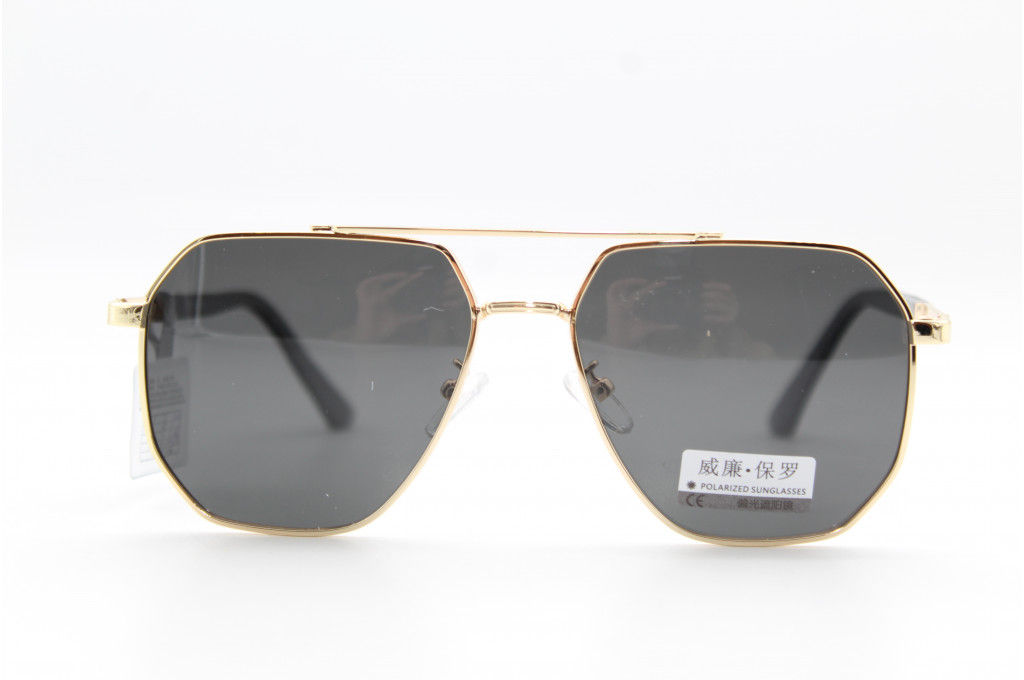 Солнцезащитные очки WILIBOLO (Polarized) 8009 57-15-142 С2 зол/серая линза  фото 2