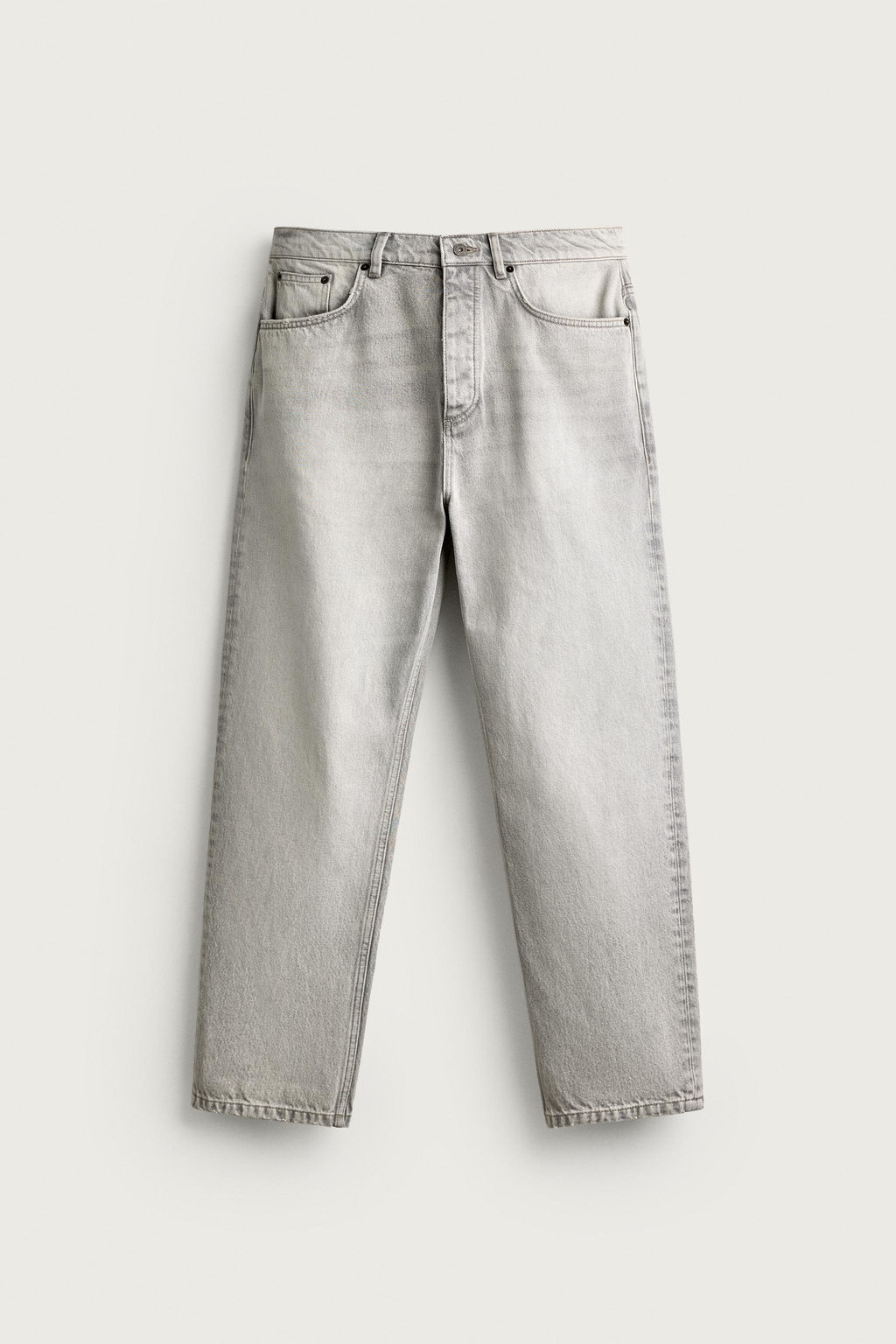 JEANS STRAIGHT ANKLE FIT / Gris claro - Zara фото 6