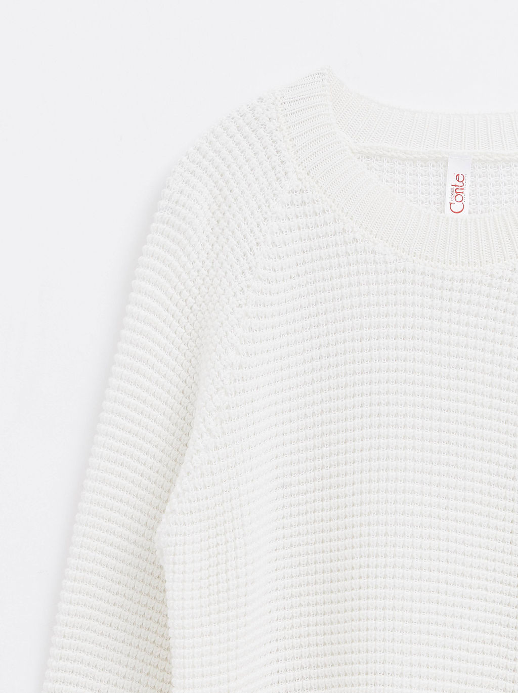 CONTE Фактурный джемпер из объемной пряжи с органическим хлопком LDK 126 off-white