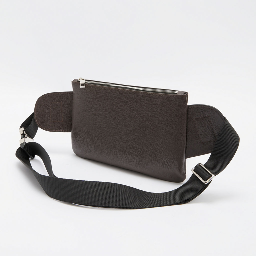 Мужская поясная сумка CALZETTI ADAM L Артикул 2435957, темно-коричневый  фото 5