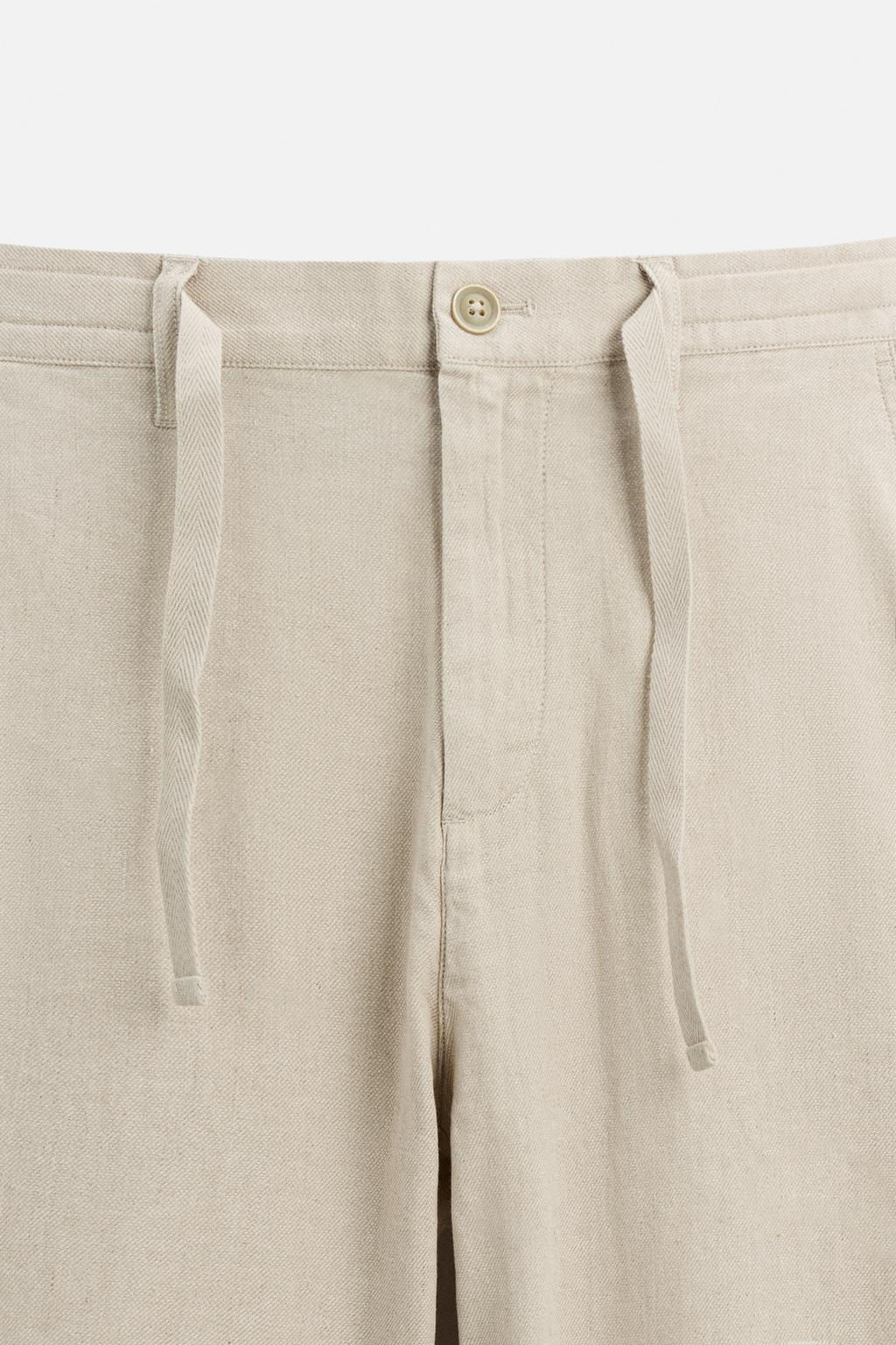 LINEN BLEND TROUSERS - Zara фото 8