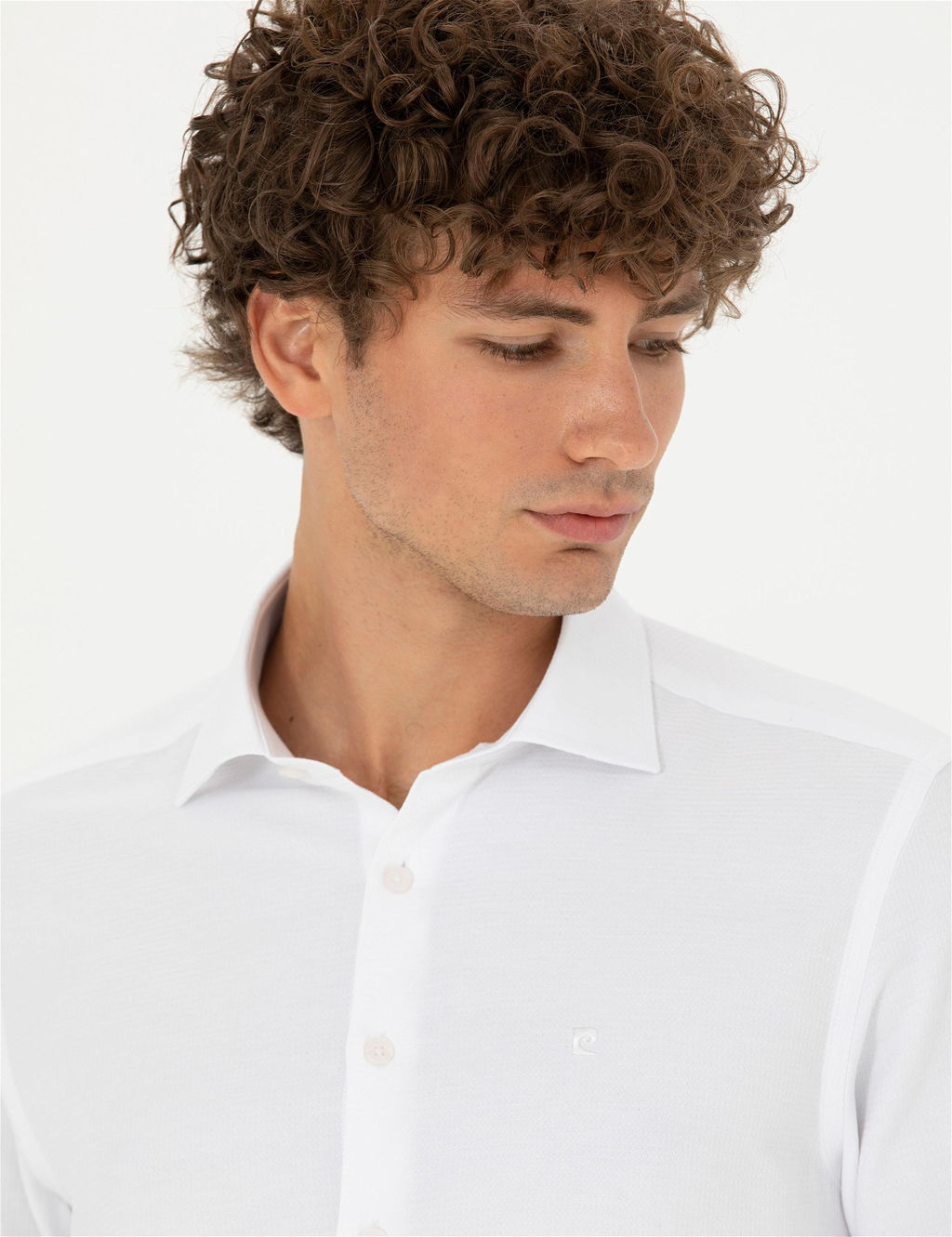 Beyaz Slim Fit Uzun Kollu G_mlek - Pierre cardin фото 2