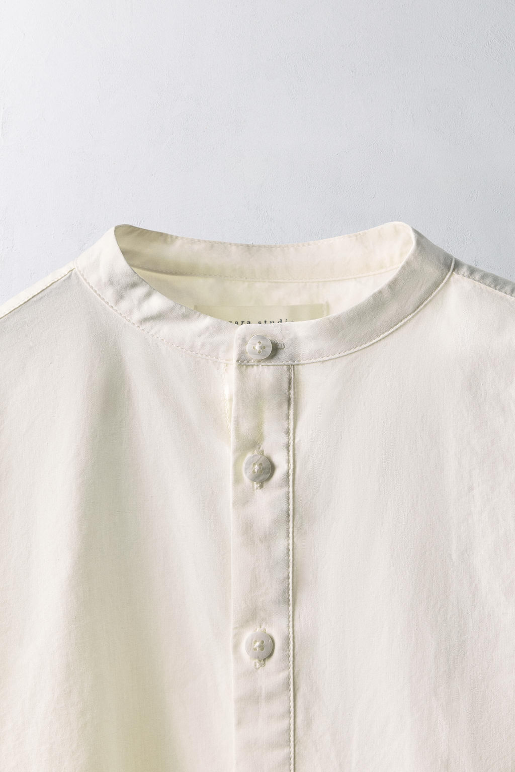 6-10 YEARS/ LIMITED EDITION POPLIN SHIRT WITH STAND COLLAR - Zara фото 3