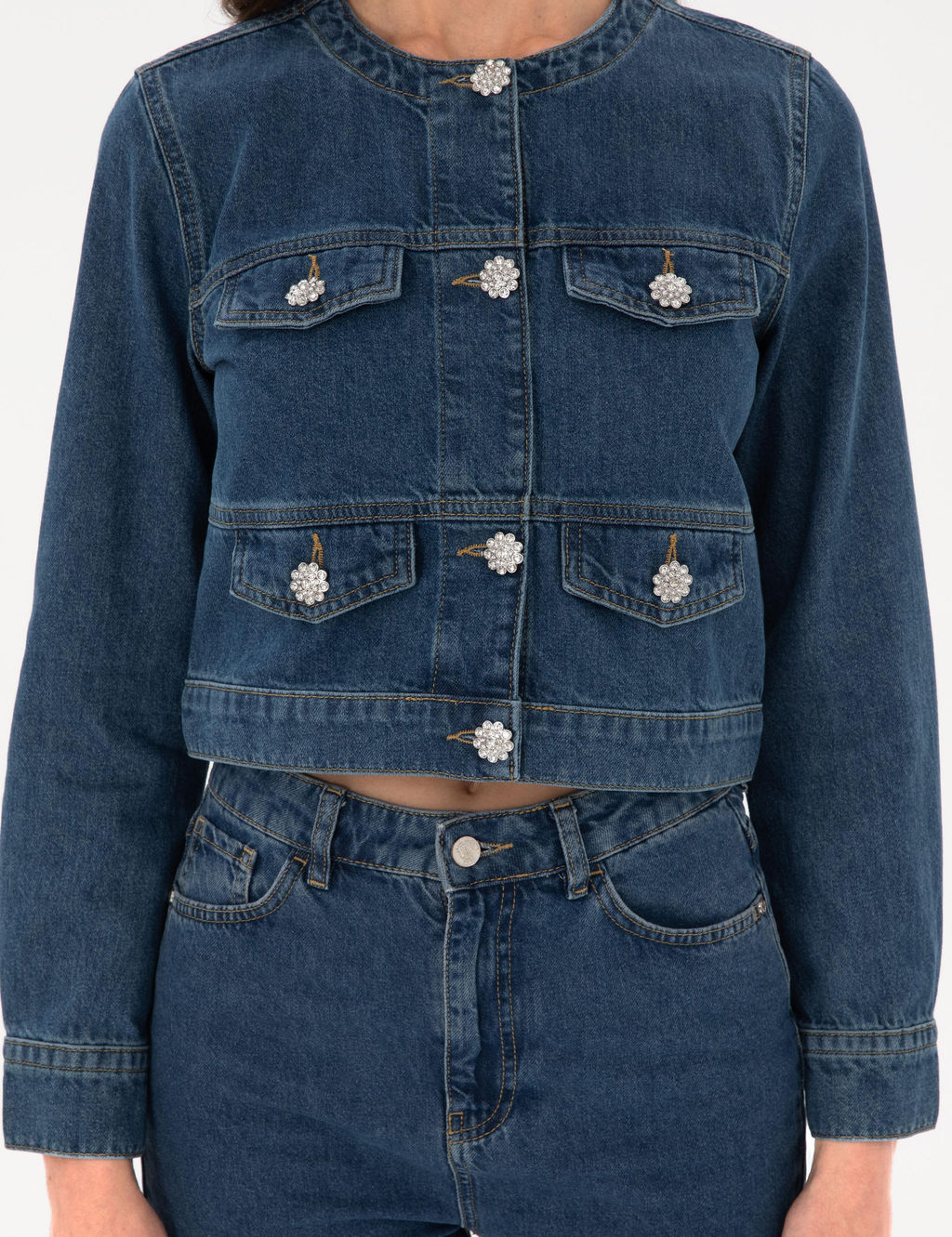Mavi Crop Top Jean Ceket - Pierre cardin фото 6
