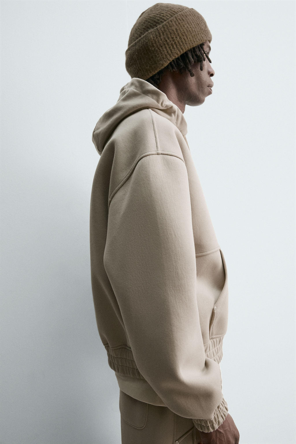 NEOPRENE-EFFECT HOODIE WITH ZIP - Zara фото 6
