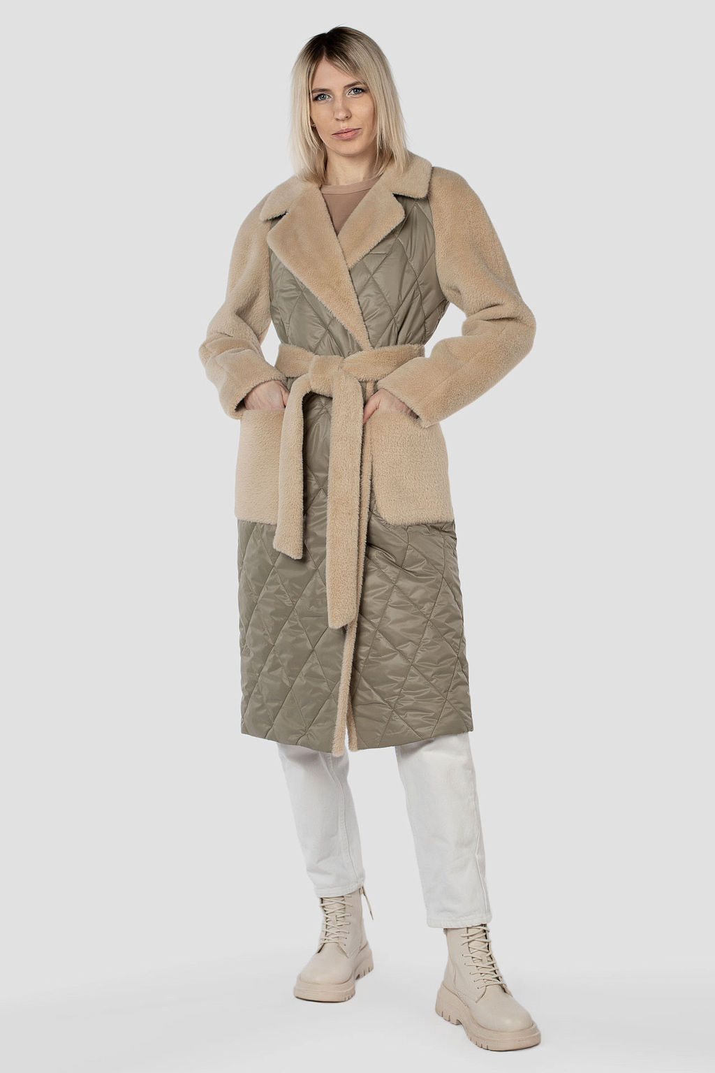 Пальто женское демисезонное (пояс) - El podio фото 7