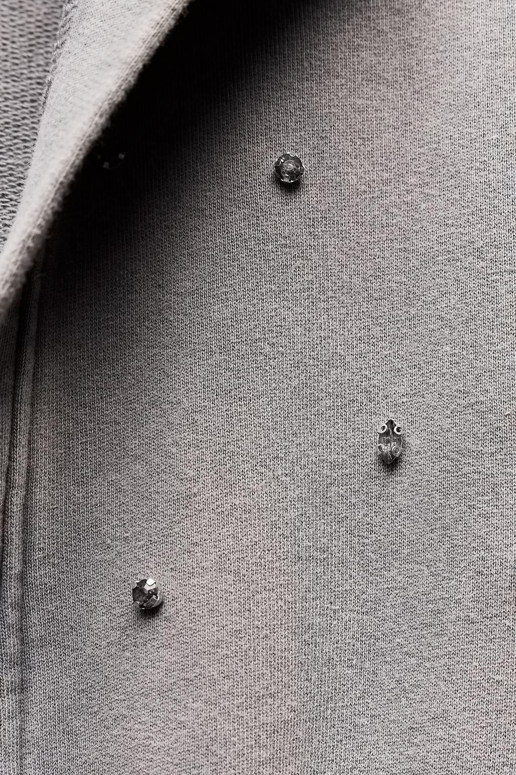 JEWELLED WASHED-EFFECT SWEATSHIRT - Zara фото 10