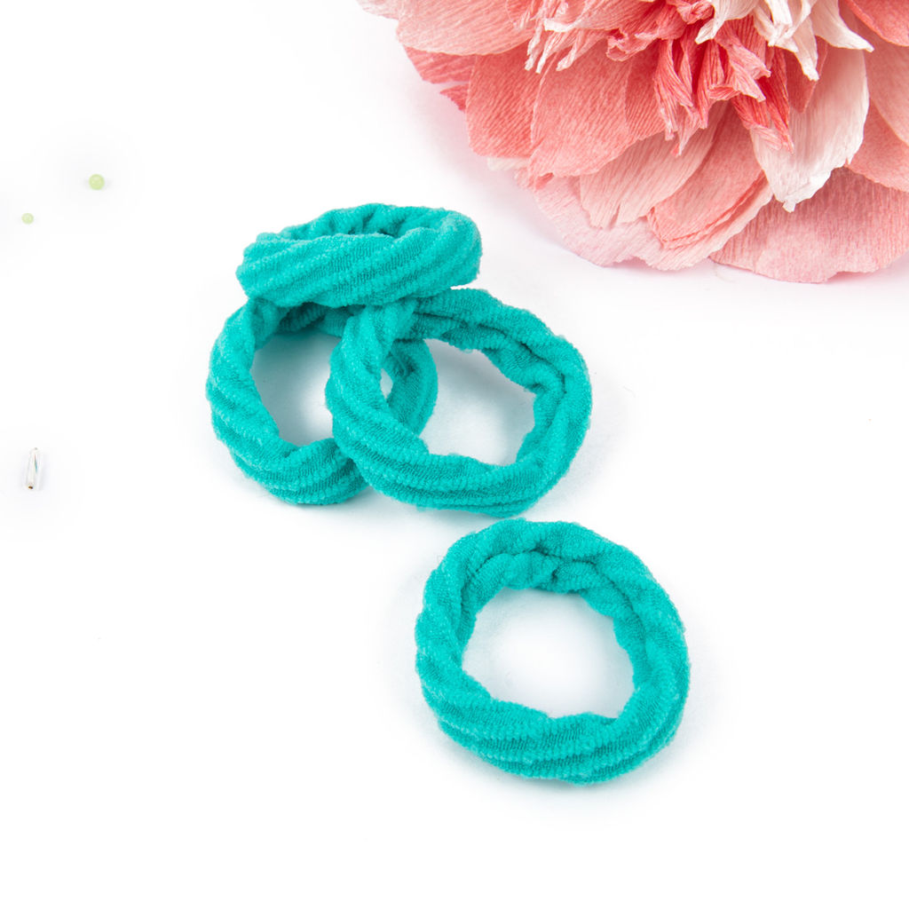 CHERRY MARY R6026 Набор резинок для волос 5 х 4 шт. №03 бирюзовый фото 5