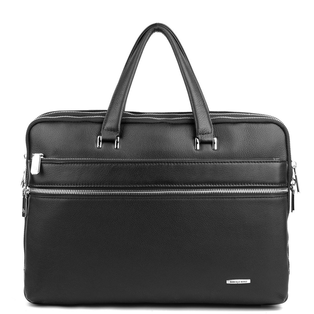 WD7522-3 black, Мужская кожаная сумка "деловая", Barcelo Biagi