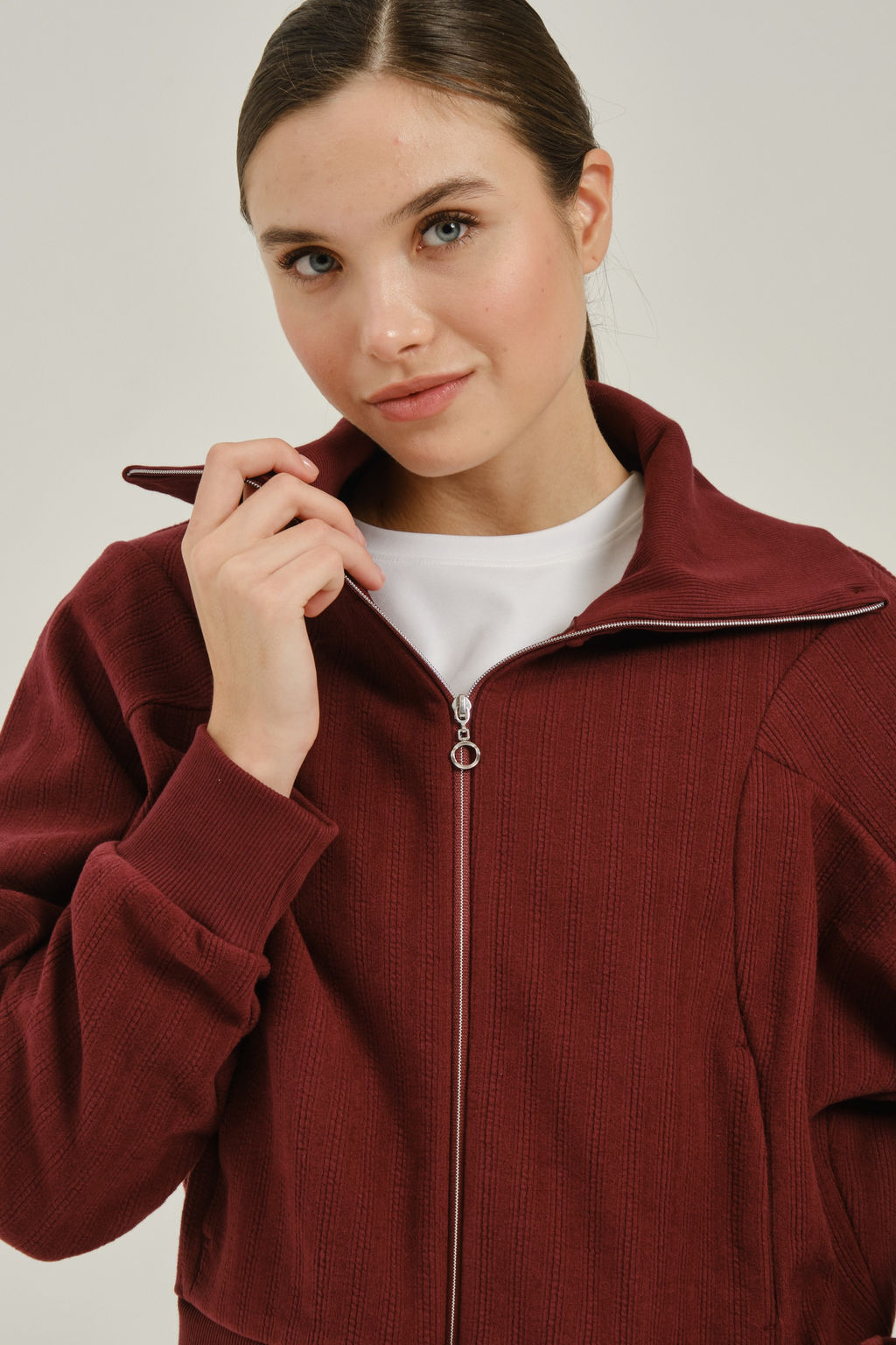 Олимпийка Бордовый COMMUTE Knit Track Top - Anta фото 3