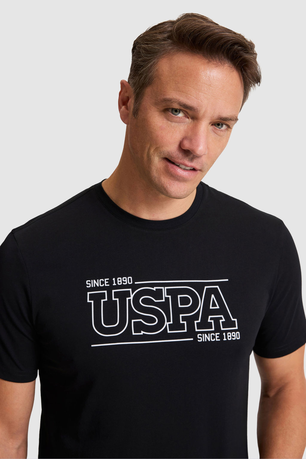 Erkek Siyah Regular Fit Bisiklet Yaka Ti__rt - U.s. polo assn фото 2