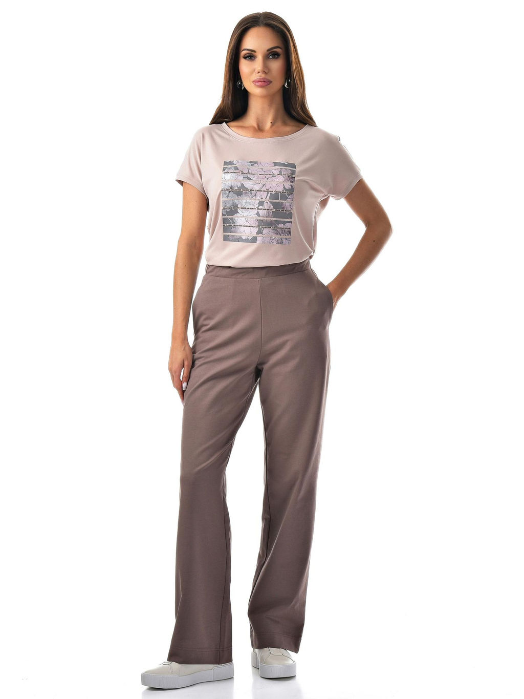 брюки  из футера 2х нитка пенье (хлопок с лайкрой) - А+б коллекция фото 10