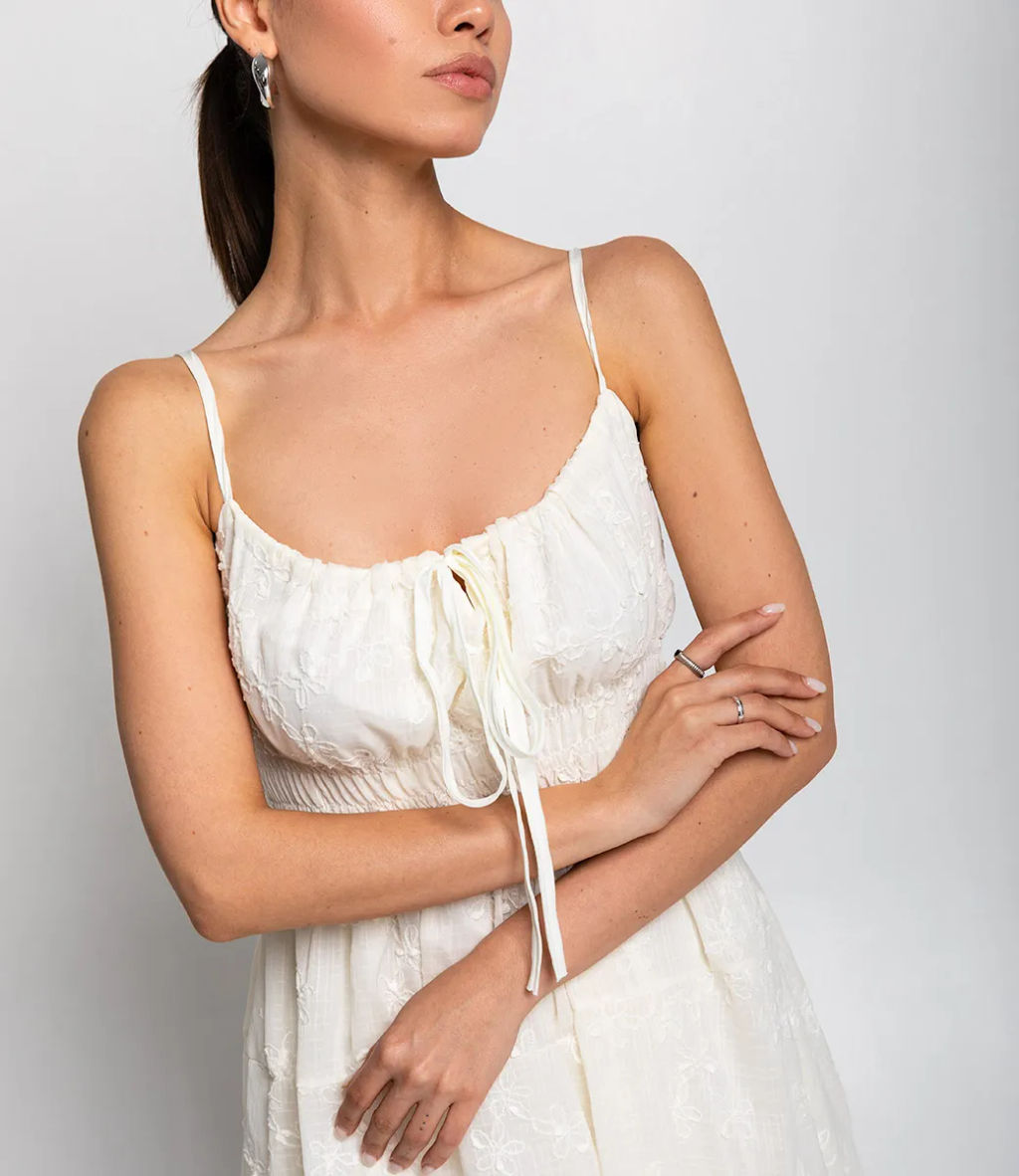 Сарафан #КТ717, кремовый