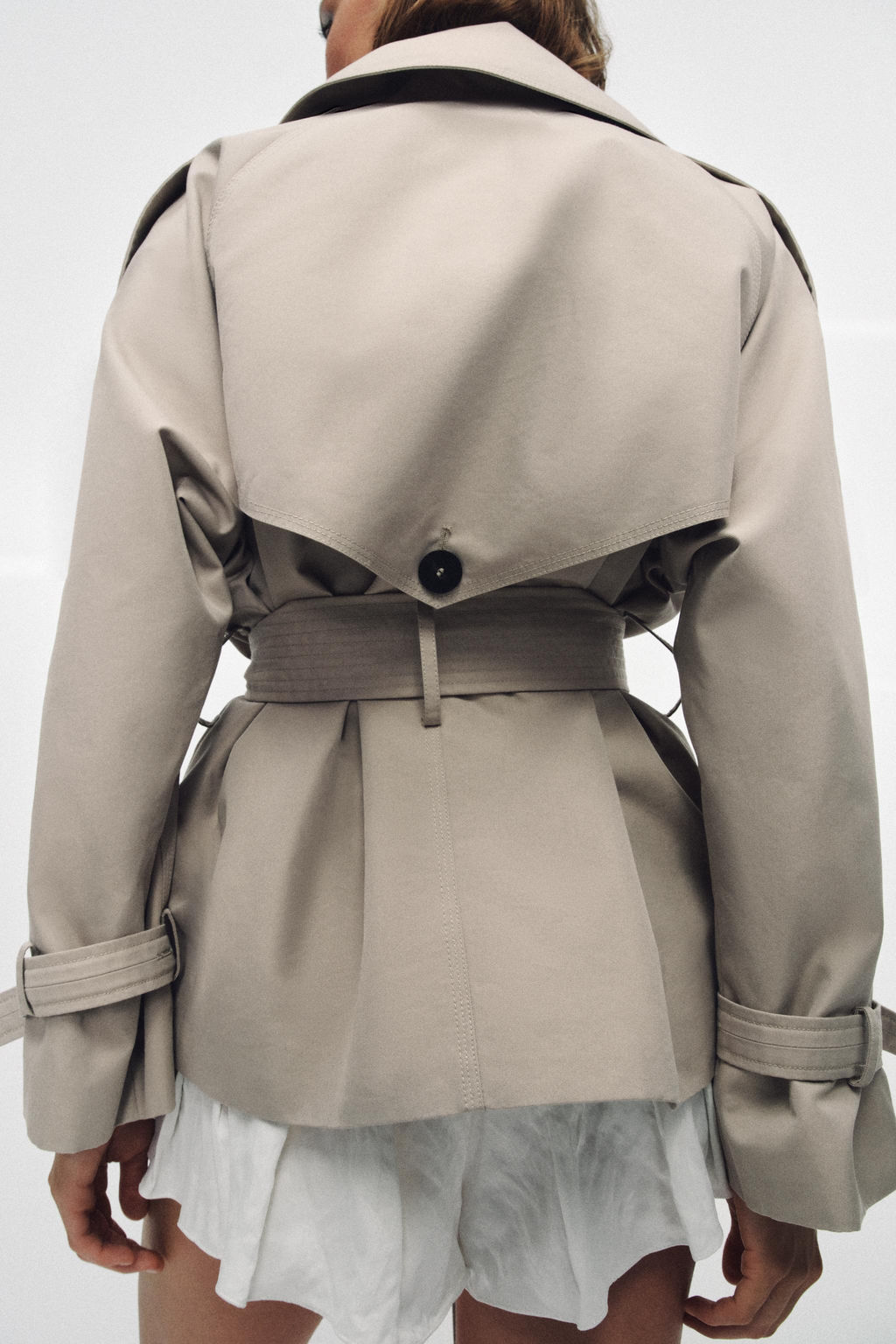 TRENCH OVERSIZE WATER REPELLENT ZW COLLECTION / Gris claro - Zara фото 3