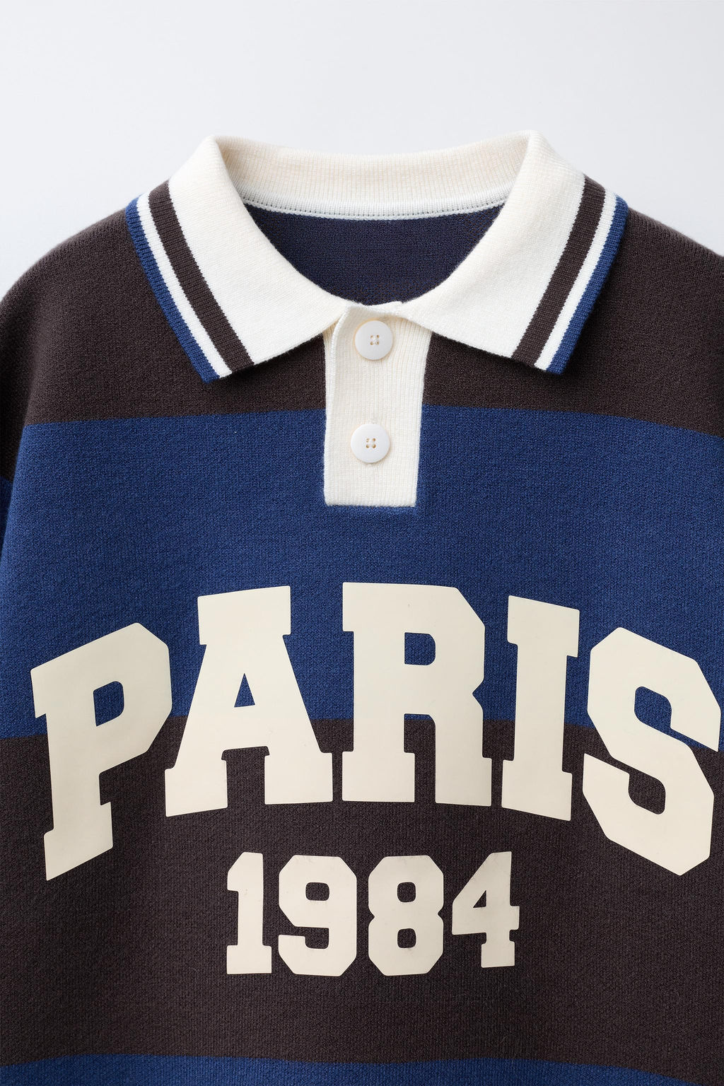 PRINTED STRIPED POLO JUMPER - Zara фото 3