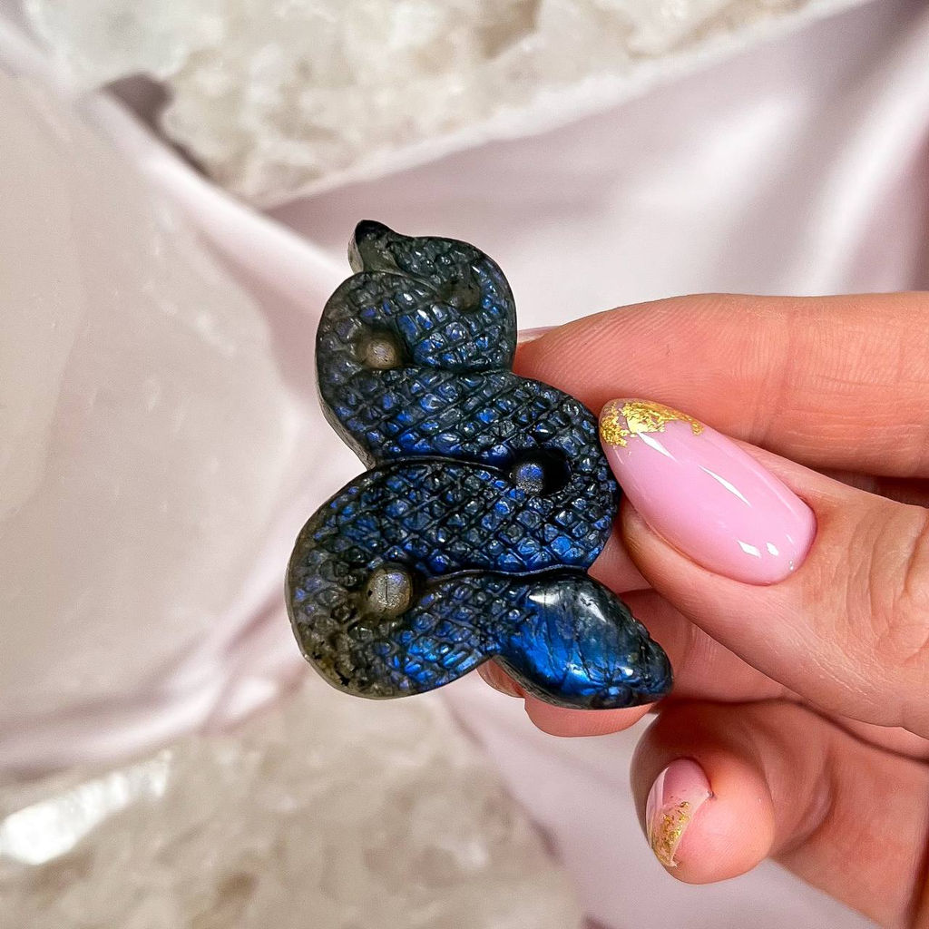 Фигурка резная Змея из Лабрадора - Радуга самоцветов фото 4