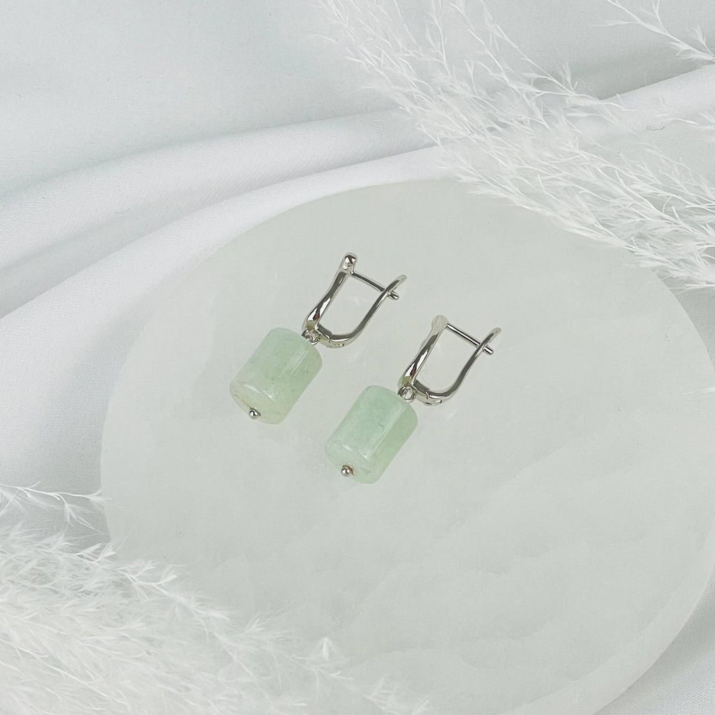 Серьги из зеленого Авантюрина