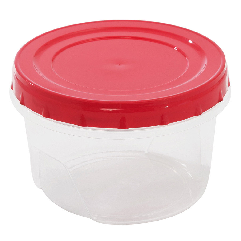 Банка для сыпучих продуктов пластмассовая 0,7л, д12,5см, h8,5см, закручивающаяся крышка (Россия) - Домашняя мода фото 2