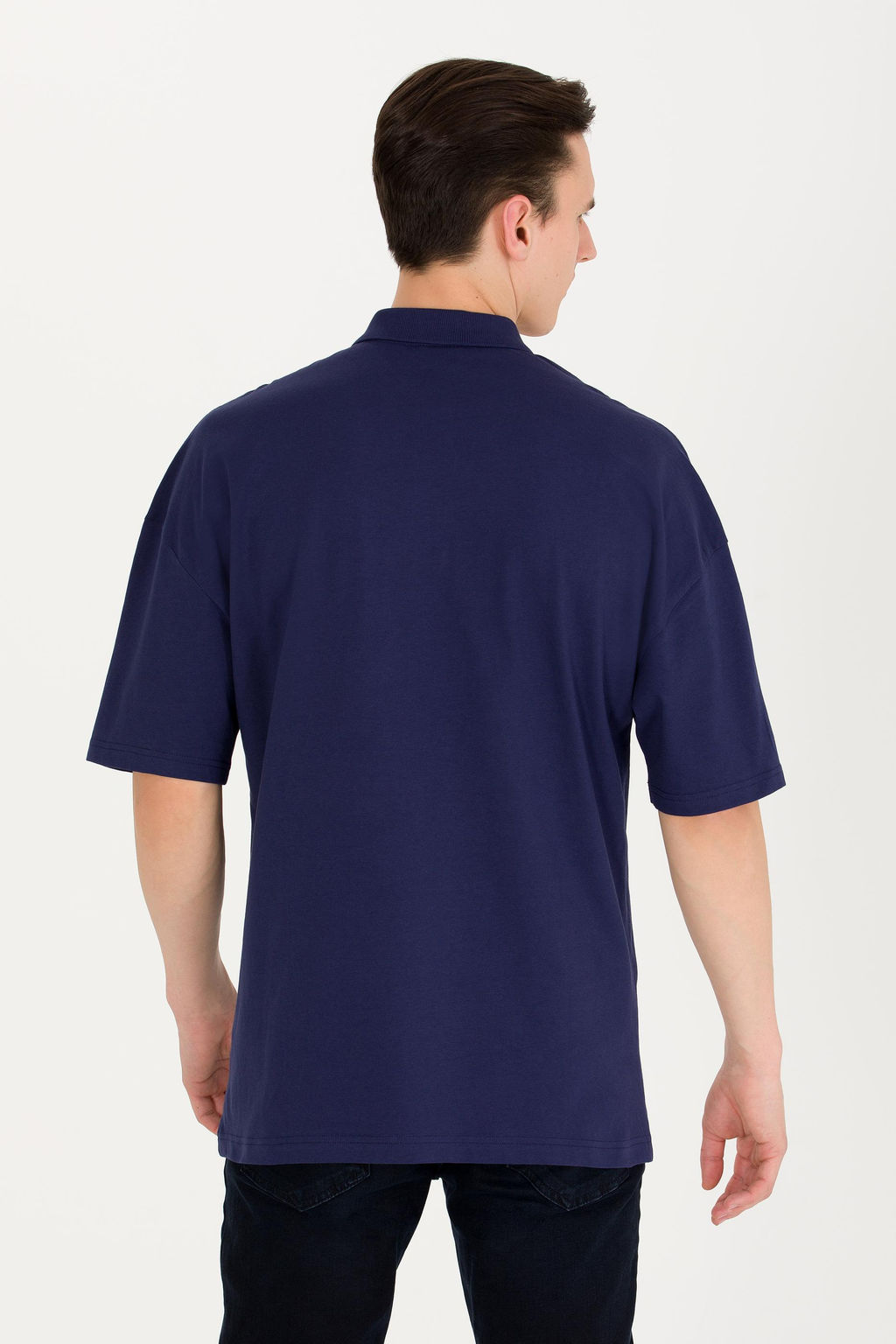 U. S. Polo Assn Мужская темно-синяя футболка-поло оверсайз - U.s. polo assn фото 7