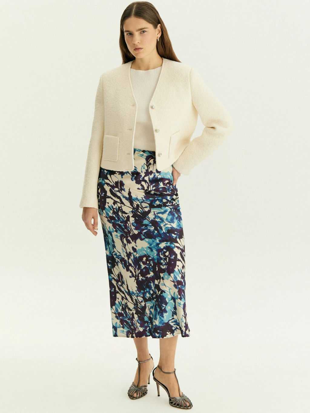 Юбка а-силуэта из 100% вискозы, S968/graphica - Emka фото 3